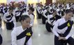 ครู-นร.มุกดาหาร รวมใจซ้อมรำถวายหน้าพระเมรุมาศจำลอง
