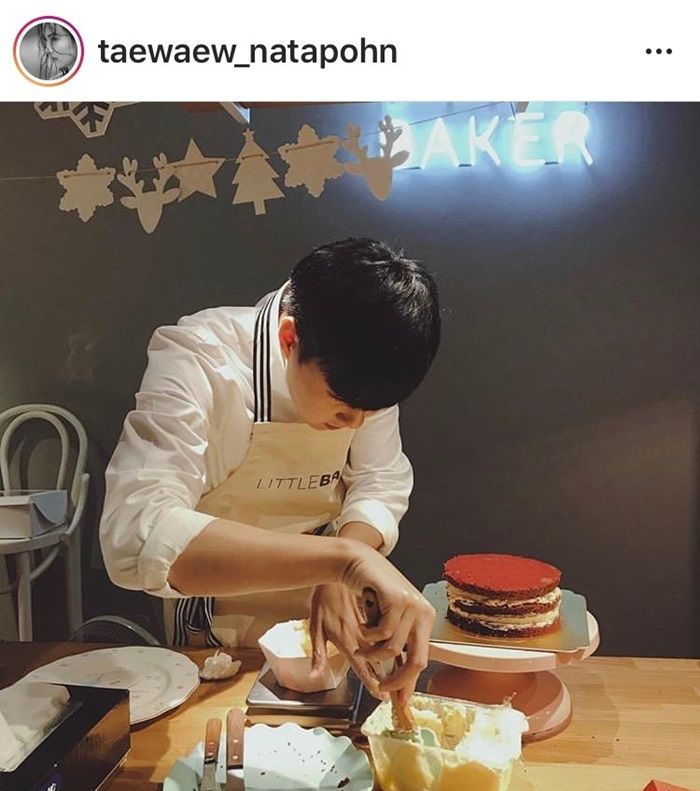 ต้น ทำเค้กวันเกิดให้ แต้ว