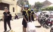 จัดการขยะรอบบริเวณพระราชพิธี
