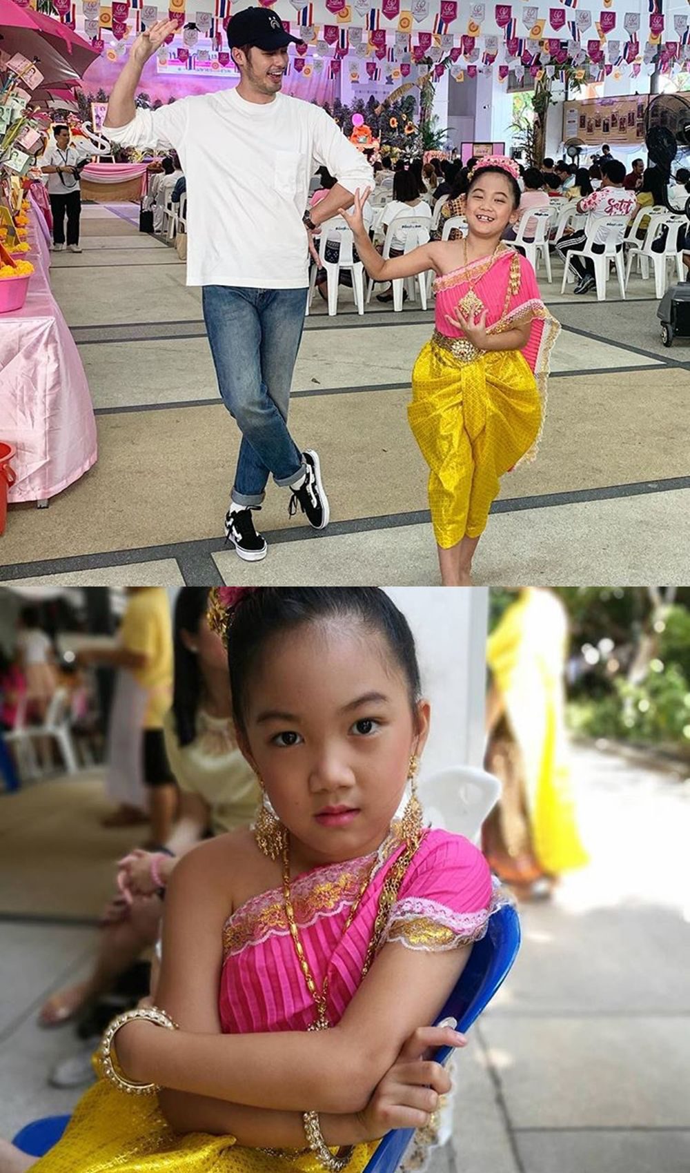 ชุดไทยงานโรงเรียน น้องวันใหม่ น้องสาว เฮียบอย ปกรณ์