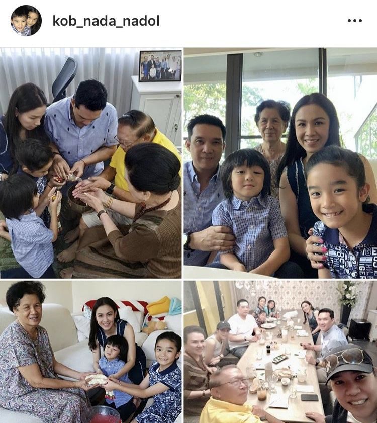 น้องณดา-น้องณดล รดน้ำขอพรคุณปู่คุณย่า-คุณยาย