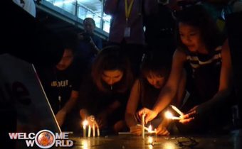 จุดเทียนไว้อาลัยเหยื่อระเบิด