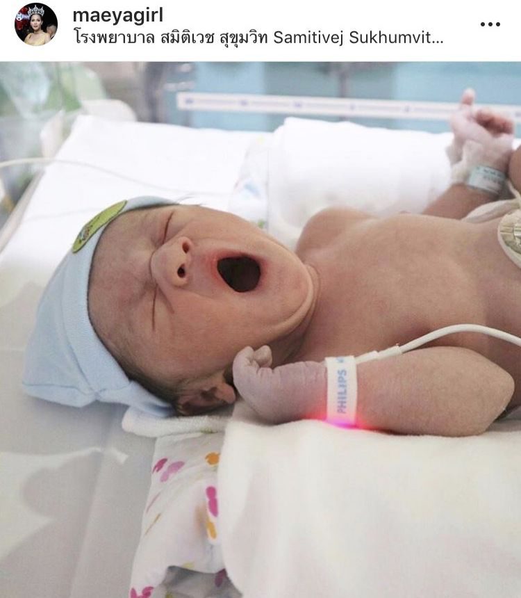 คลอดแล้ว น้องเบลิน ลูกชาย เมญ่า นนธวรรณ